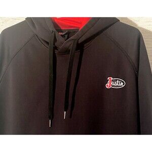 Justin Boots Hoodie Men’s Large Black
